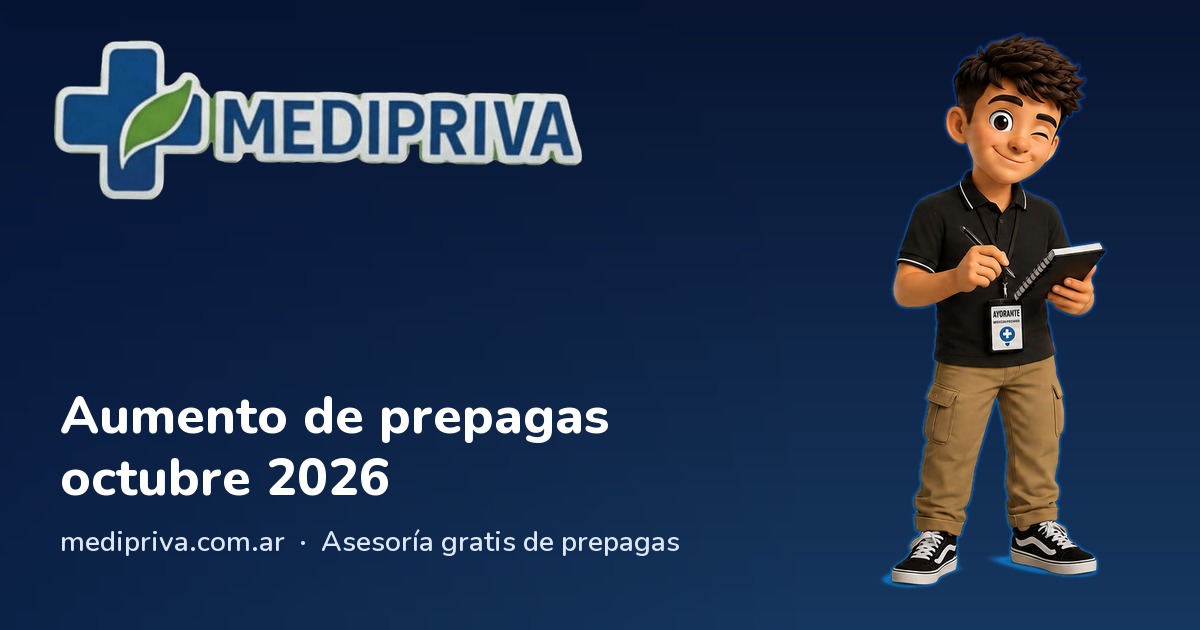 Miniatura: Aumento de prepagas en octubre 2026: cuánto subió cada una